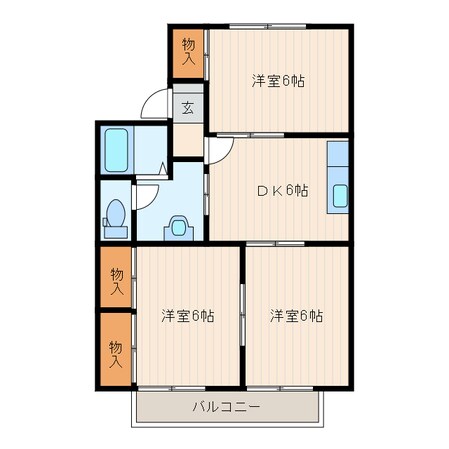 菊川駅 徒歩5分 2階の物件間取画像